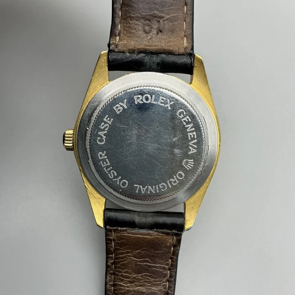 Vintage Tudor Prince Oysterdate Mens Watch 34mm Brown Dial Gold Plated Automatic